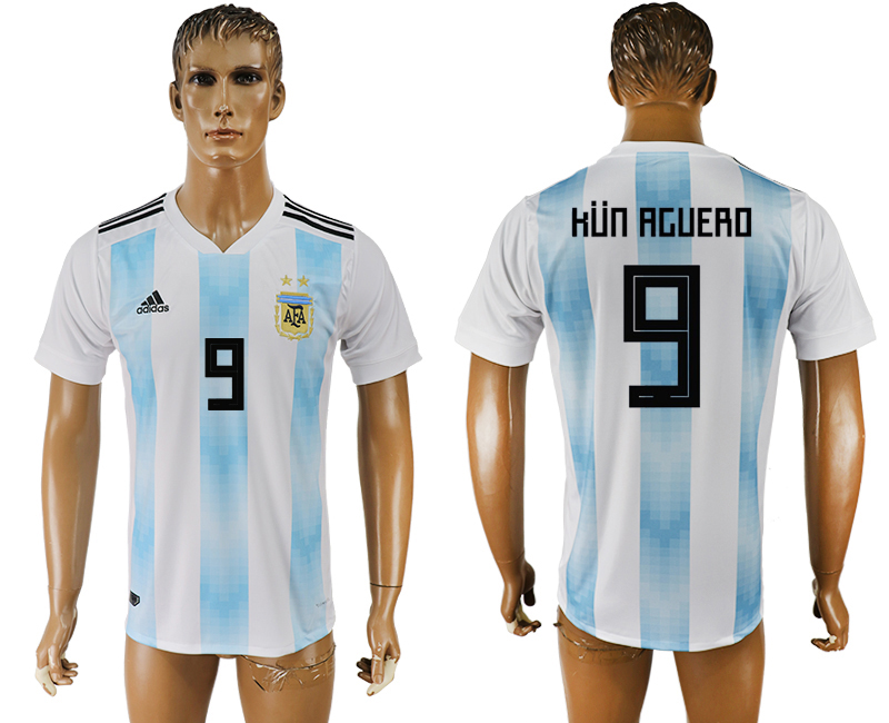 2018 FIFA WORLD CUP ARGENTINA #9 KUN AGUERO maillot de foot